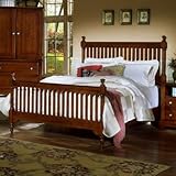 IMAGE OF Cottage Collection Slat Poster Bed in Cherry Size: Queen