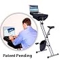 FitDesk Fitness Space Saving Semi Recumbent X Bike for Laptops and Gaming