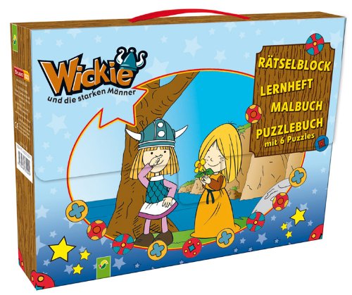 Wickie Koffer: Rätselblock, Lernheft, Malbuch, 