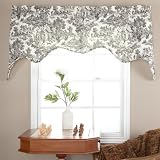 Victoria Park Toile Empress Valance - Black