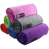 Fit Spirit&reg; Set of 2 Super Absorbent Microfiber Non Slip Skidless Sport Towels - Choose Your Color and Size