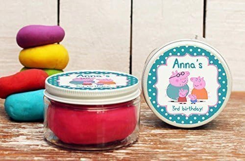 Set of 6 - Peppa Pig Party Favors // Birthday Party Favors // Play Dough Favors