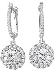 Tivolia Collection 14kt White Gold Round Diamond Semi-Mount Earrings