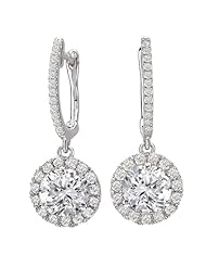 Tivolia Collection 14kt White Gold Round Diamond Semi-Mount Earrings