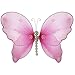 The Butterfly Grove Isabella Pearl Butterfly Decoration 3D Hanging Mesh Organza Nylon Decor, Purple Wisteria, Medium, 11