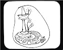 Decorated Mouse Pad with decorated, "black and white", design, light, lamp, flower, India, Asia