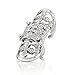 EVBEA Gothic Cocktail Statement Full Finger Ring Fashion Unique Bling Biker Knuckle White Gold Rings