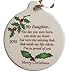 Daughter with Love Stole My Heart Porcelain Christmas Ornament Rhinestone Boxed