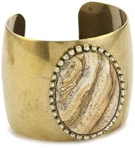 Liz Palacios "Piedras" Swarovski Elements Crystal And Stone Cuff Bracelet