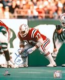 John Hannah New England Patriots Autographed 8x10 Photograph with HOF 91 Inscription