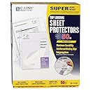 C-Line Top Loading Super Heavyweight Poly Sheet Protectors, Non-Glare, 11 x 8.5 Inches, 50 per Box (61008)