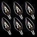 LIGHTSTORY LED Candelabra Bulb C11, E12 Candle Base 2700K Non-Dimmable LED Bulb, 1.8W=25W (6 PACK)