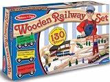Melissa & Doug Classic Wooden Railway Set