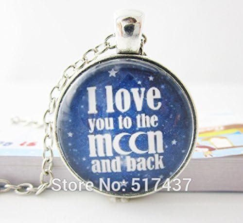 Lawrence Painting Glass Dome Necklacei Love You To The Moon And Back Necklace Valentine Gift Pendant Moon Pendant Jewelry