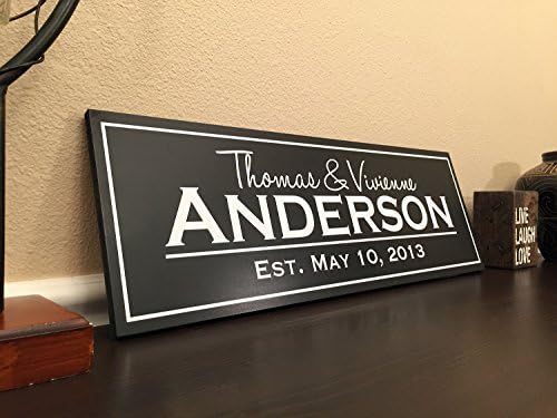 Family Established Sign Family Name Sign Plaque Wooden Sign Custom Wood Sign Personalized Wedding Gift