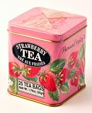 Strawberry Tea Decorative Tin, 25 Bags