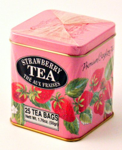 Strawberry Tea Decorative Tin, 25 Bags by Metropolitan Tea Co.
