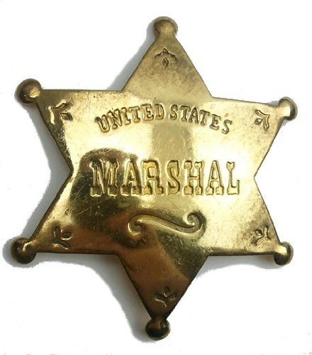 United States Marshal Western Badge Solid Brass