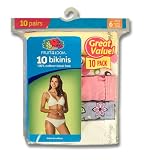 Fruit Of The Loom Womens 10 Pack Cotton Bikini, Wardrobe, 6