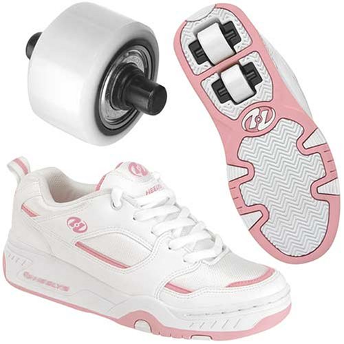 Childrens Toyshop  Third Party New : Heelys - Rebel - White/Pink - Junior 13