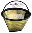 SeleXions Kaffee Goldfilter m. Titan antihaft Hartschicht 6-12 Tassen, Kaffeefiltergr��e 1x4 mit F�llstands- und Tassenanzeige