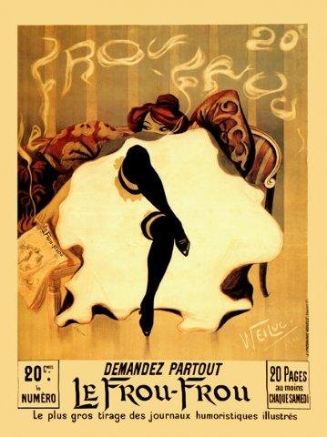 Lady Le Frou Frou Humour Newspaper Art Deco France French 20