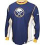 Reebok Buffalo Sabres Navy Blue Downforce Constructed Long Sleeve Premium T-shirt (Medium)