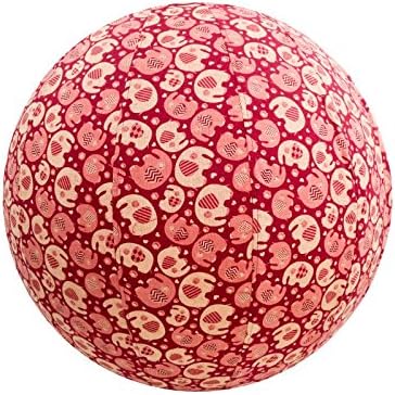 55cm Exercise Ball Cover, yoga ball cover, balance ball cover, birthing ball cover, 100% cotton - Pink Elephant