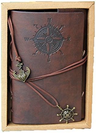 Vintage Leather Journal Notebook Classic Retro Spiral Ring Binder Diary Book Coffee Color by Nordize