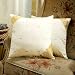 Set of 2 Sari Fabric Cream Decorative Pillow Covers (India)