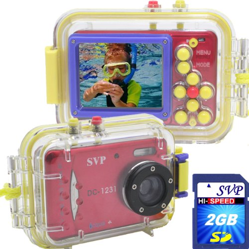 Acqua DC-1231R 12MP Max. Digital Still Camera with waterproof case (2GB High Speed SD Card Included)