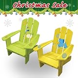 Lohasrus Xmas Gift - 2 Kids Adirondack Chairs (CC-15002 & CC-15003), for kids 2~5 age, free drawing book