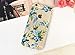 iPhone 6/6S Case,Blingy's® High Quality Floral Pattern Transparent Clear Flexible Soft Slim Rubber TPU Case-Retail Packaging (Blue Petals)