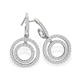 Petite White Gold 1/4ct Dangle Diamond Hoops