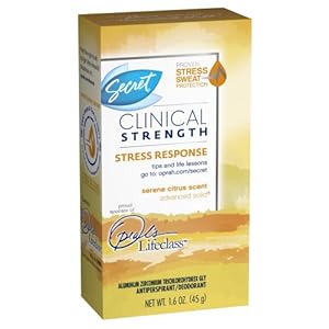 Secret Clinical Strength Stress Response Women's Advanced Solid Serene Citrus Scent Antiperspirant & Deodorant 1.6 Oz
