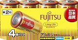 富士通 【Long Life】 アルカリ乾電池 単2形 1.5V 4個パック 日本製 LR14FL (4S)