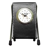 German Shepherd Pen Holder Desk Clock