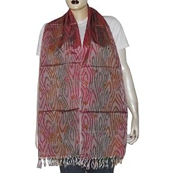 Printed Scarves Silk Vintage Accessories 20 x 72 inches (srft357)