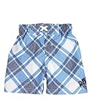 Ruggedbutts Baby-boy's Brisbane Plaid Swim Trunks Blue