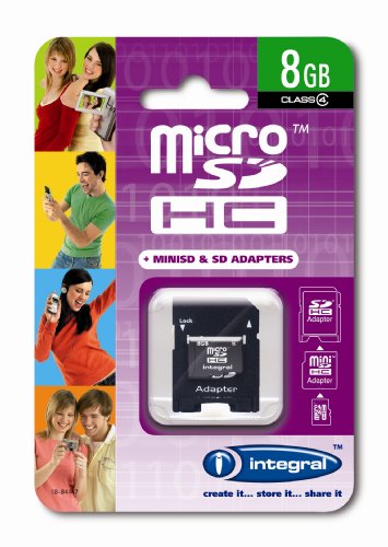 Integral - Pack MicroSD 8 Go Combo (carte + adapt SD, MiniSD)