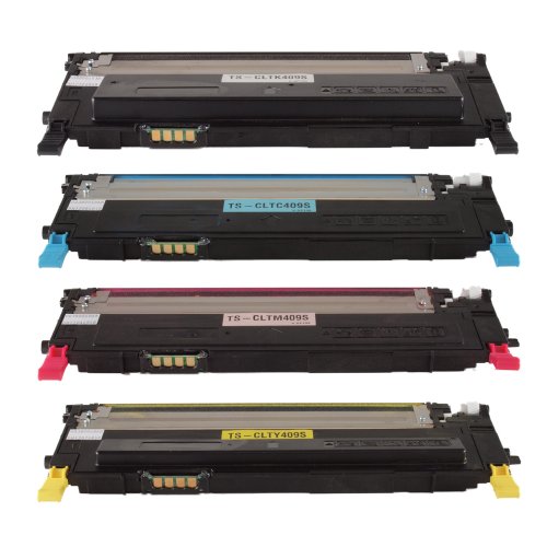 Sophia Global Remanufactured Toner Cartridge Replacement for Samsung CLT-K409S, CLT-C409S, CLT-M409S, CLT-Y409S 1 Black, 1 Cyan, 1 Magenta, 1 Yellow
