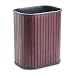 Carver 09843 Wastebasket, Rectangular, Hardwood, 13 quart, Mahogany Stain, Black Liner