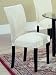 Cream White Microfiber Parson Chairs, Set of 2