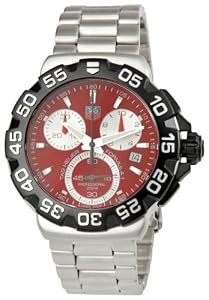 Tag Heuer Formula One F1 Chronograph Steel Red Mens Watch CAH1112.BA0850