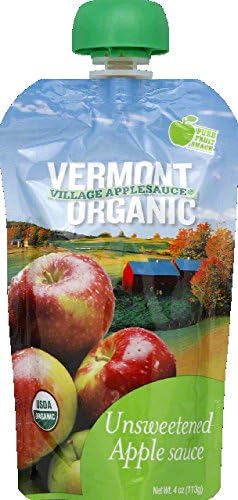 Vermont Village Cannery Apple Sauce Unsweetened, 4 Oz, Pack Of 14