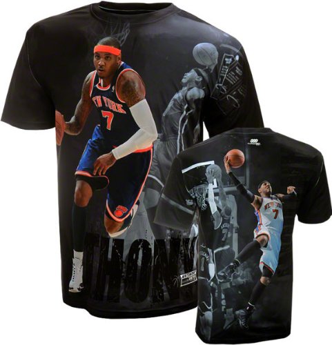 Carmelo Anthony Youth New York Knicks Hi-Def Sublimated Dye Photo T-Shirt