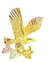 Diamond-cut 10K Yellow-gold Black Hills Gold EagleTie-tac/Lapel pin