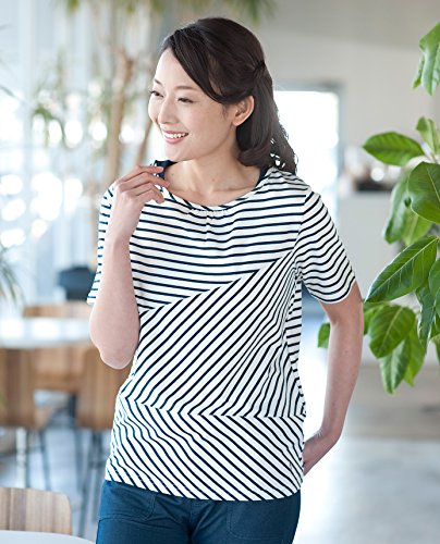 [ハッシュパピー]Hush Puppies(ハッシュパピー)ボーダーイレギュラー切替Tシャツ