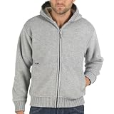 Schott Sweat à Capuche Doublure Sherpa Homme Marne Gris