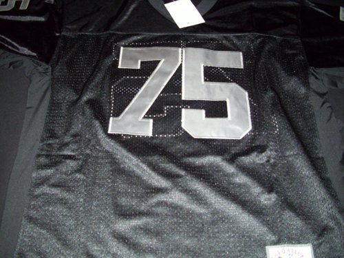 Mitchell and Ness Howie Long Throwback Home Black Oakland Raiders Jersey Size 60